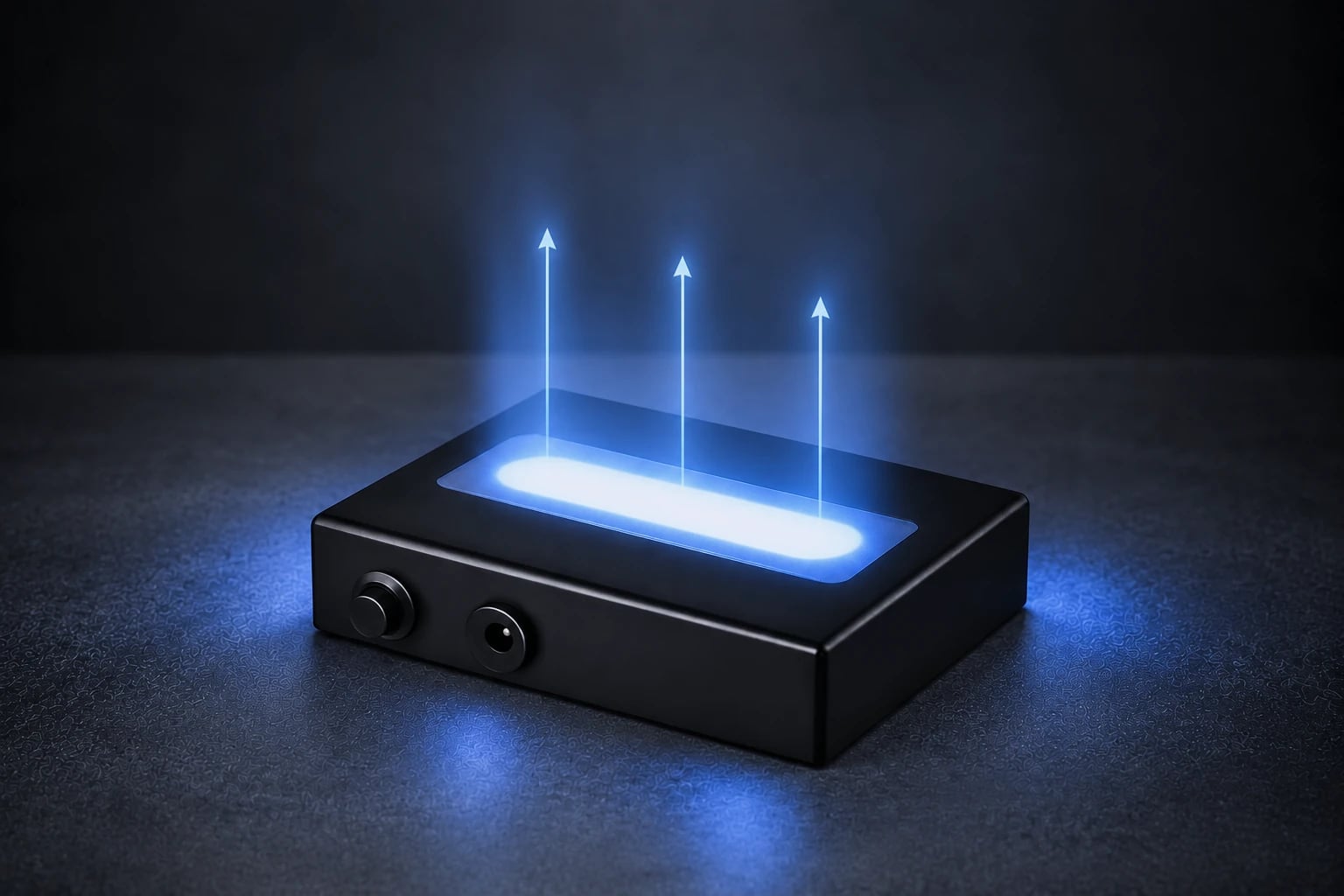 Wood LED Base with the light on